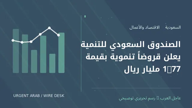 رسم توضيحي أصلي غير فوتوغرافي: الصندوق السعودي للتنمية يعلن قروضاً تنموية بقيمة 1.77 مليار ريال