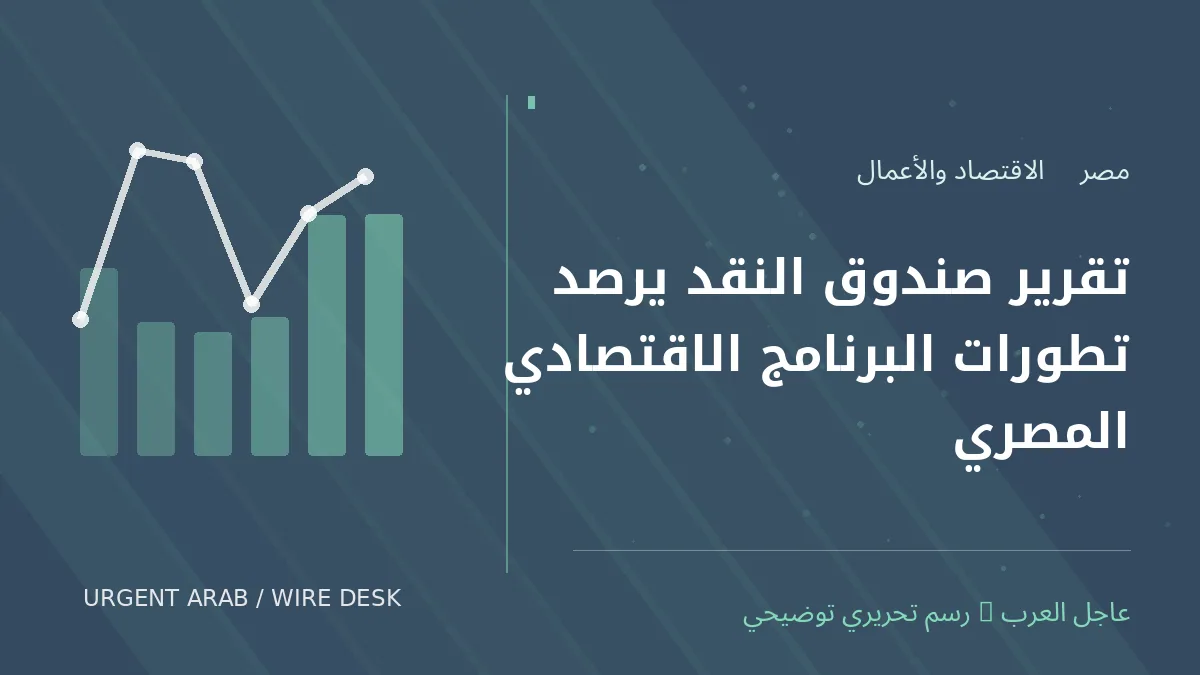 رسم تحريري أصلي غير فوتوغرافي يرمز إلى موضوع: تقرير صندوق النقد يرصد تطورات البرنامج الاقتصادي المصري