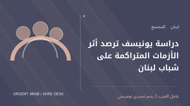 رسم توضيحي أصلي غير فوتوغرافي: دراسة يونيسف ترصد أثر الأزمات المتراكمة على شباب لبنان