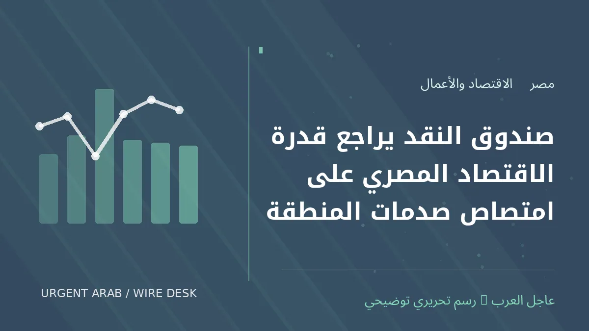 رسم توضيحي أصلي غير فوتوغرافي: صندوق النقد يراجع قدرة الاقتصاد المصري على امتصاص صدمات المنطقة